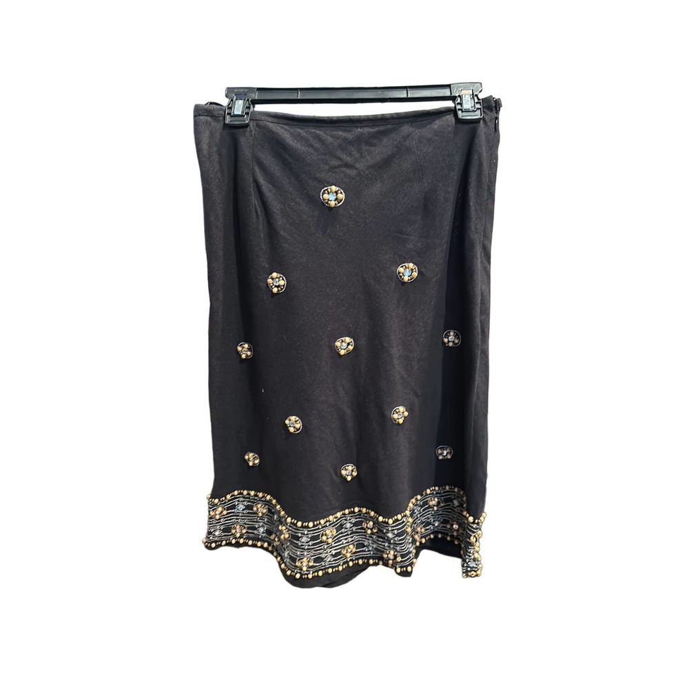 Women’s Willy Smith Linen Blend Beaded Skirt  Size 4